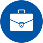 simple icon of a briefcase 